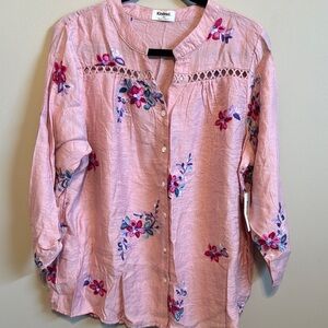Kindred Pink Floral Women's Top 3x